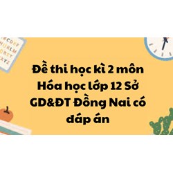 Đề thi học kì 2 môn Hóa học lớp 12 Sở GD&ĐT Đồng Nai có đáp án
