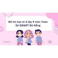 Đề thi học kì 2 lớp 9 môn Toán Sở GD&ĐT Đà Nẵng có đáp án mới nhất