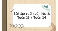 Bài tập cuối tuần lớp 2: Tuần 23 + Tuần 24 có đáp án chi tiết