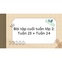 Bài tập cuối tuần lớp 2: Tuần 23 + Tuần 24 có đáp án chi tiết