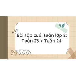 Bài tập cuối tuần lớp 2: Tuần 23 + Tuần 24 có đáp án chi tiết