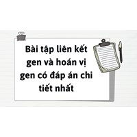 Bài tập liên kết gen và hoán vị gen có đáp án chi tiết nhất