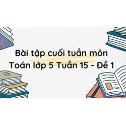Bài tập cuối tuần môn Toán lớp 5 Tuần 15 - Đề 1 có đáp án