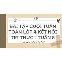 Bài tập cuối tuần Toán lớp 4 Kết nối tri thức - Tuần 5 có đáp án