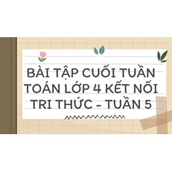 Bài tập cuối tuần Toán lớp 4 Kết nối tri thức - Tuần 5 có đáp án