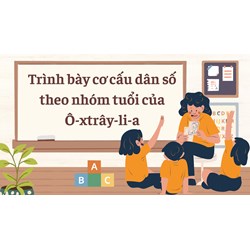 Trình bày cơ cấu dân số theo nhóm tuổi của Ô-xtrây-li-a