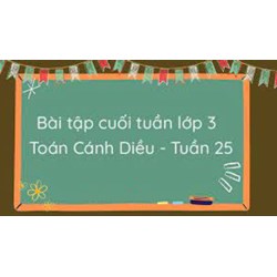 Bài tập cuối tuần Toán lớp 3 Cánh Diều - Tuần 25 có đáp án