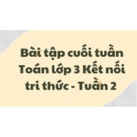 Bài tập cuối tuần Toán lớp 3 Kết nối tri thức - Tuần 2 có đáp án