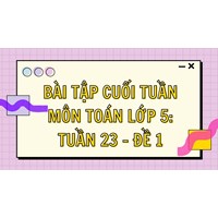 Bài tập cuối tuần môn Toán lớp 5: Tuần 23 - Đề 1 có đáp án