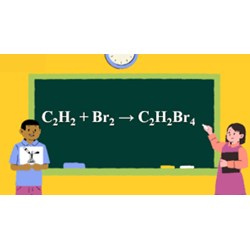 Cân bằng phương trình hoá học C2H2 + Br2 → C2H2Br4