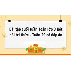 Bài tập cuối tuần Toán lớp 3 Kết nối tri thức - Tuần 29 có đáp án