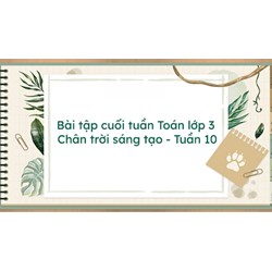 Bài tập cuối tuần Toán lớp 3 Chân trời sáng tạo - Tuần 10 có đáp án