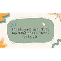 Bài tập cuối tuần Toán lớp 3 Kết nối tri thức - Tuần 20 có đáp án