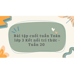 Bài tập cuối tuần Toán lớp 3 Kết nối tri thức - Tuần 20 có đáp án