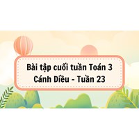 Bài tập cuối tuần Toán lớp 3 Cánh Diều - Tuần 23 có đáp án