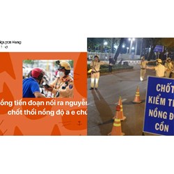 Lên mạng thông báo vị trí chốt kiểm tra nồng độ cồn thì có bị phạt?
