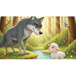 Kể lại một truyện ngụ ngôn Chó sói và chiên con siêu hay