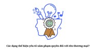 Các dạng thể hiện yếu tố xâm phạm quyền đối với tên thương mại?