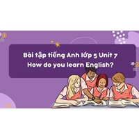 Bài tập tiếng Anh lớp 5 Unit 7 How do you learn English? có đáp án