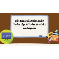 Bài tập cuối tuần môn Toán lớp 5: Tuần 26 - Đề 1 có đáp án