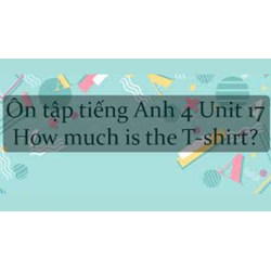Bài ôn tập tiếng Anh lớp 4 Unit 17 How much is the T-shirt? có đáp án