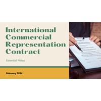 International Commercial Representation Contracts: Essential Note