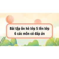 Bài tập ôn hè lớp 5 lên lớp 6 các môn có đáp án