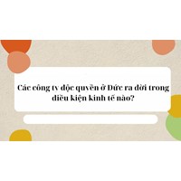 Các công ti độc quyền ở Đức ra đời trong điều kiện kinh tế nào?