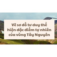 Vẽ sơ đồ tư duy thể hiện đặc điểm tự nhiên của vùng Tây Nguyên