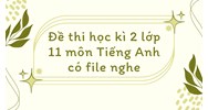 Đề thi học kì 2 lớp 11 môn Tiếng Anh có file nghe có đáp án