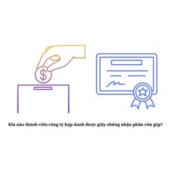 Khi nào thành viên công ty hợp danh được giấy chứng nhận phần vốn góp?