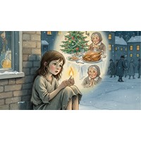 Hóa thân vào những que diêm kể lại câu chuyện Cô bé bán diêm lớp 6