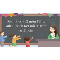 Đề thi học kì 2 môn Tiếng Anh 10 sách Kết nối tri thức có đáp án