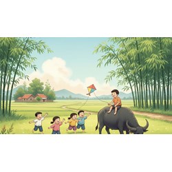 Tả một đám trẻ đang chơi đùa hoặc đang chăn trâu hay nhất