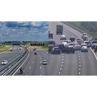 Dàn hàng ngang trên đường cao tốc làm nhiều xe không thể vượt được?