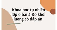 Khoa học tự nhiên lớp 6 bài 5 Đo khối lượng có đáp án chi tiết