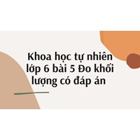 Khoa học tự nhiên lớp 6 bài 5 Đo khối lượng có đáp án chi tiết