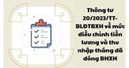 Mức điều chỉnh tiền lương và thu nhập tháng đã đóng BHXH
