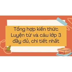 Tổng hợp kiến thức Luyện từ và câu lớp 3 đầy đủ, chi tiết nhất