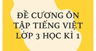 Đề cương ôn tập Tiếng Việt lớp 3 học kì 1 đầy đủ, chi tiết nhất