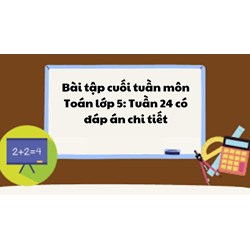 Bài tập cuối tuần môn Toán lớp 5: Tuần 24 có đáp án chi tiết