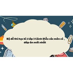 Bộ đề thi học kì 1 lớp 3 Cánh Diều các môn có đáp án mới nhất