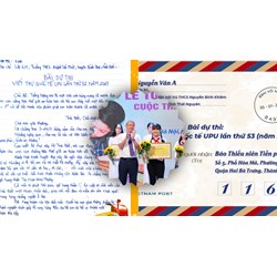 Viết thư UPU giúp chúng ta chia sẻ thông điệp với thế giới