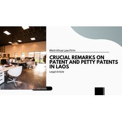 Crucial Remarks on Laos Patents and Petty Patents