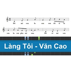 Tập đọc nhạc số 5 lớp 8 bài Làng tôi có tên nốt