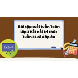 Bài tập cuối tuần Toán lớp 3 Kết nối tri thức - Tuần 24 có đáp án