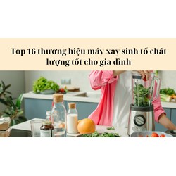 Top 16 thương hiệu máy xay sinh tố chất lượng tốt cho gia đình