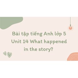 Bài tập tiếng Anh lớp 5 Unit 14 What happened in the story? có đáp án