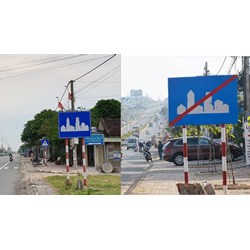 Các loại biển báo liên quan đến khu đông dân cư theo quy định