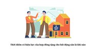 Thời điểm có hiệu lực của hợp đồng tặng cho bất động sản là khi nào